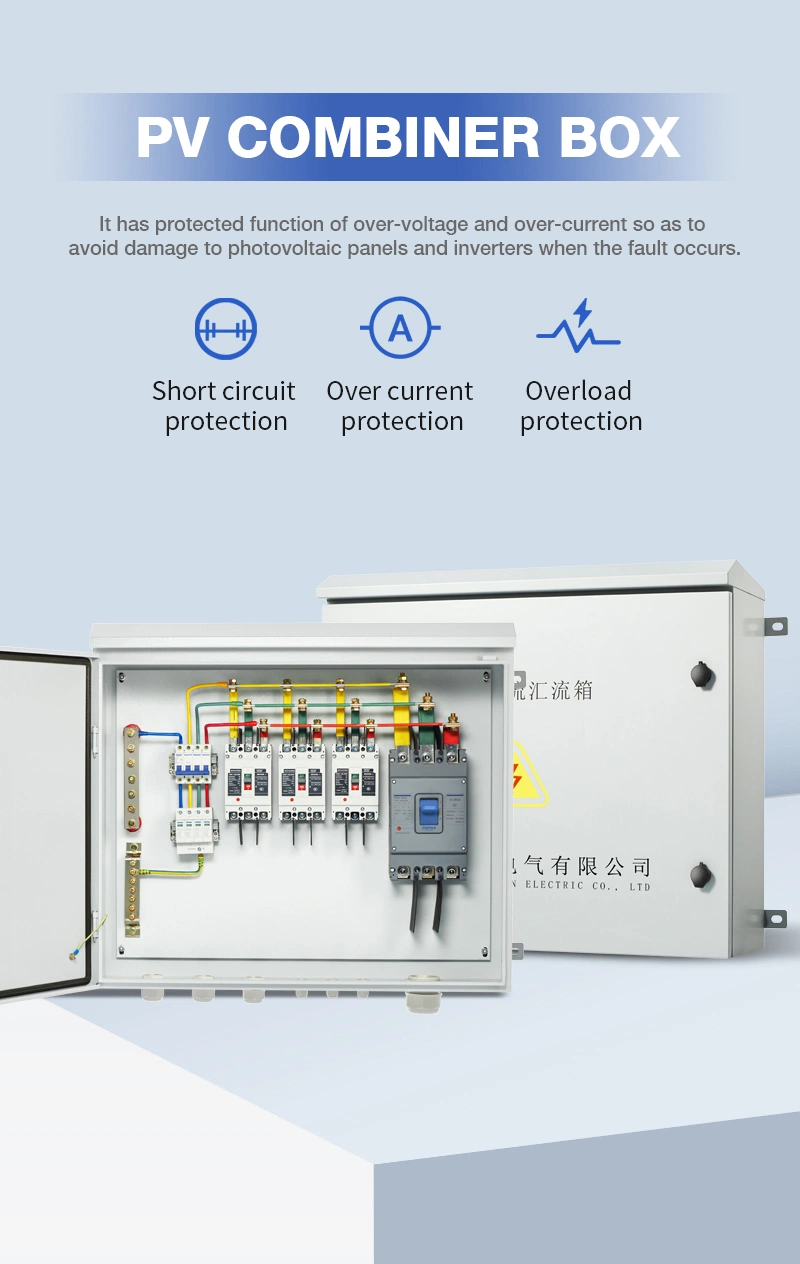 Professional Factory Industrial PV Array Plastic Combiner Box with with Solar Connector