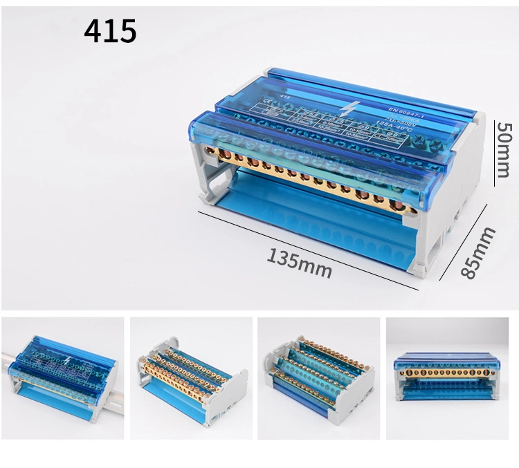 407 Terminal Block Rail Brass Busbar Connector Universal Connection Junction Box