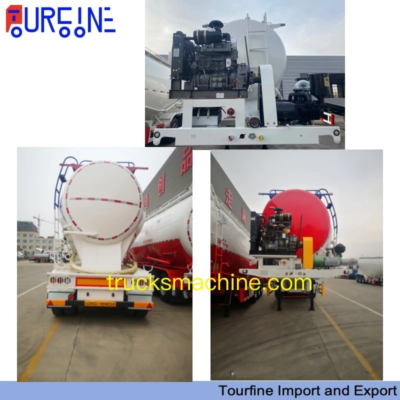 35cbm, 40cbm 50cbm 45cbm 3 Axle Fly Ash Flour Powder Bulk Cement Tank Semi Trailer for Sale