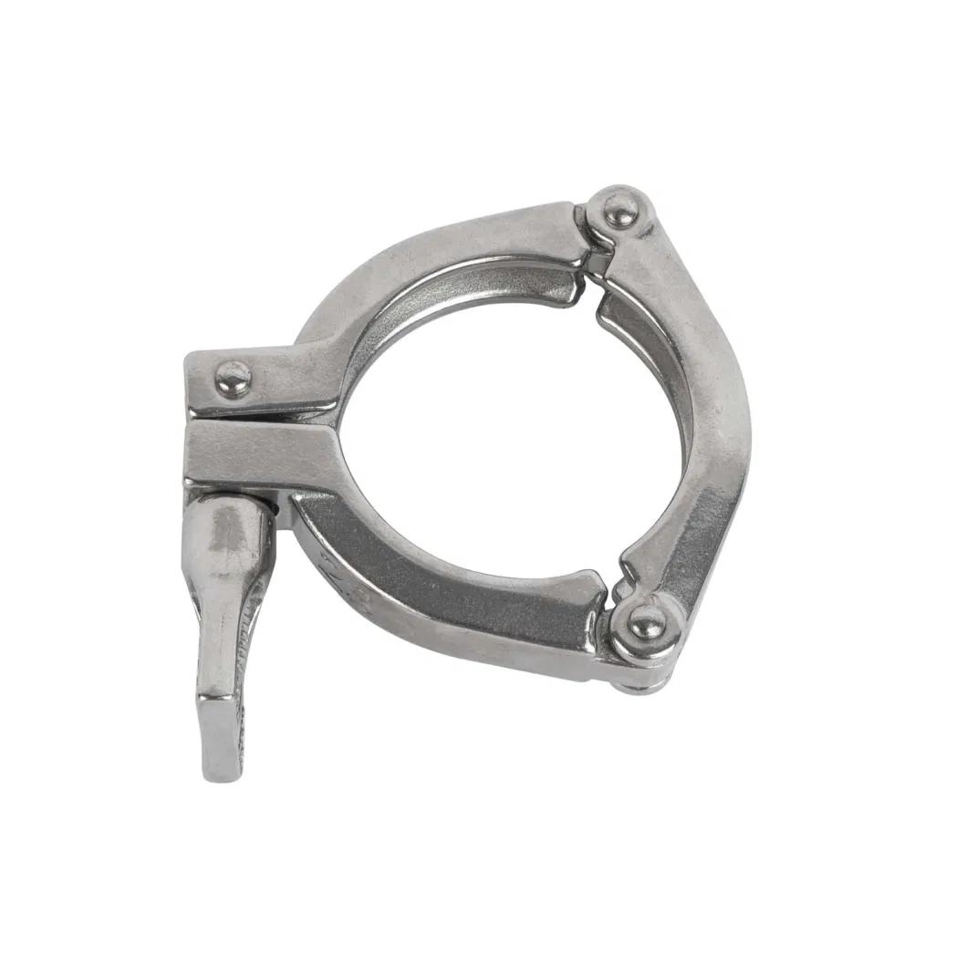 Custom 3-Piece Clamp Polishing Fitting Pipe Stainless Steel Sanitary Three Section Clamp