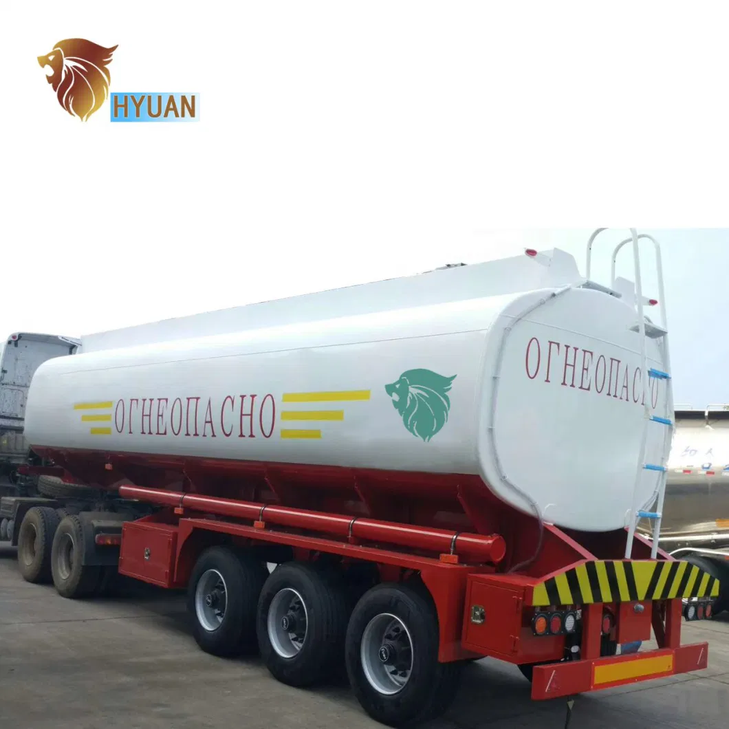 3 Axle 45000 Liters Oil Tanker 40 Cbm Fuel Tank Semi Trailer