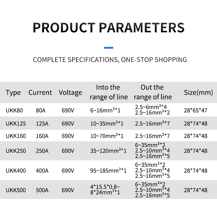 Universal DIN Rail Terminal Block One Entry Many Exits Ukk 80A Power Wire Connector Distribution Junction Box