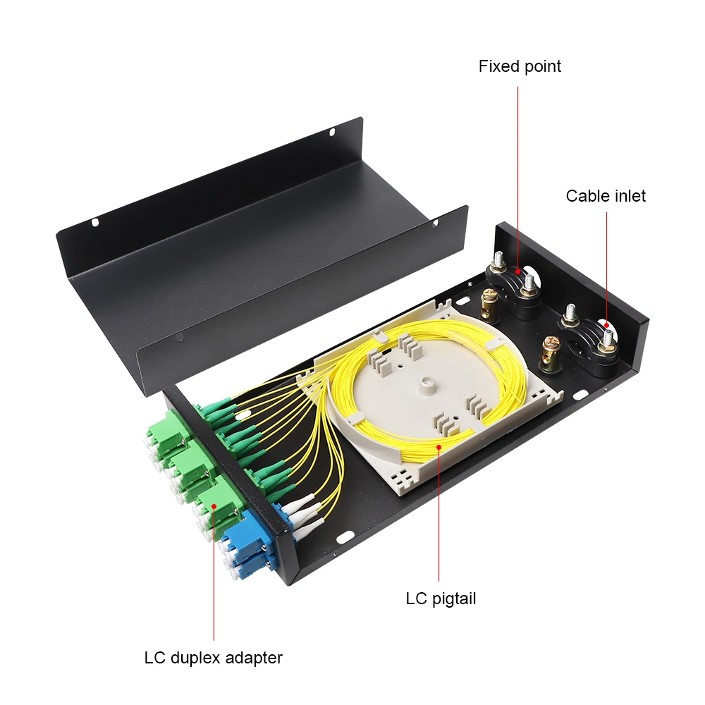 Otb FTTH Terminal Box Fdb Fiber Optic Cable Distribution Box LC Sc Fiber Access Termination Wall / Desktop Mounting