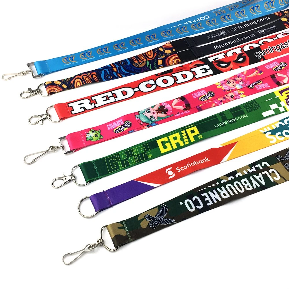 Custom Logo High Quality Bulk Printed Neck Polyester Lanyard for Promotion Gift