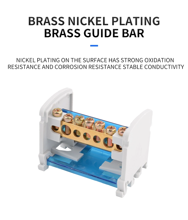 407 Terminal Block Rail Brass Busbar Connector Universal Connection Junction Box