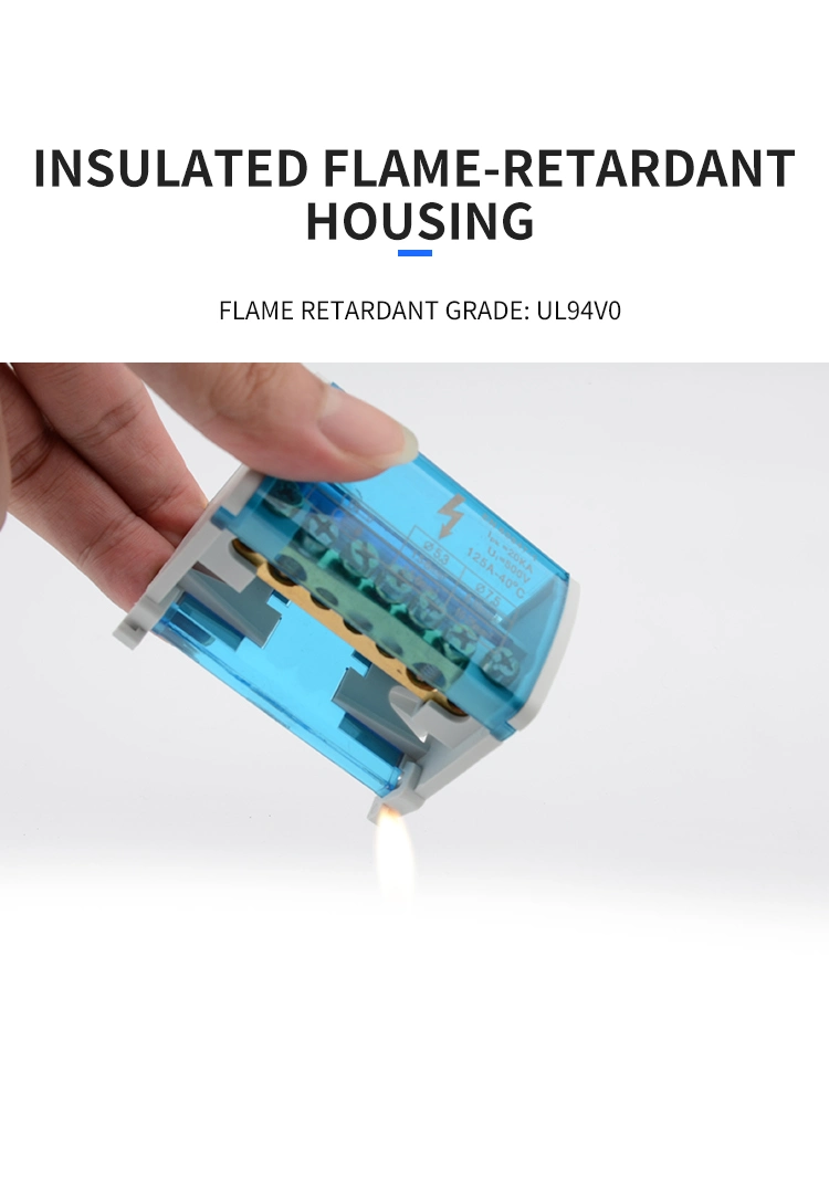 407 Terminal Block Rail Brass Busbar Connector Universal Connection Junction Box