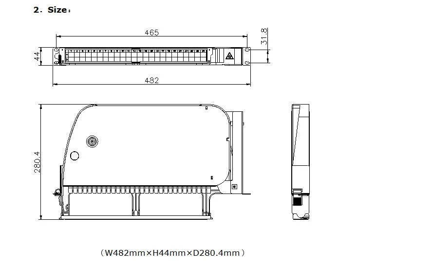 Plastic 24/48/120 Core LC/Sc/St Fiber Patch Panel/Enclosure Rotary Type ODF 1u 19&quot; Rack Mounted