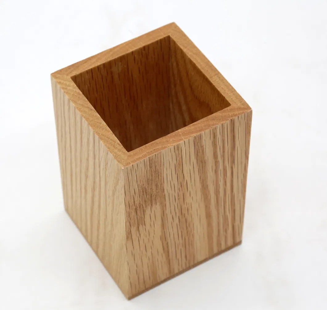 Newly Created Handcrafted Oak Wood Gift Packing Box, Pen Pot