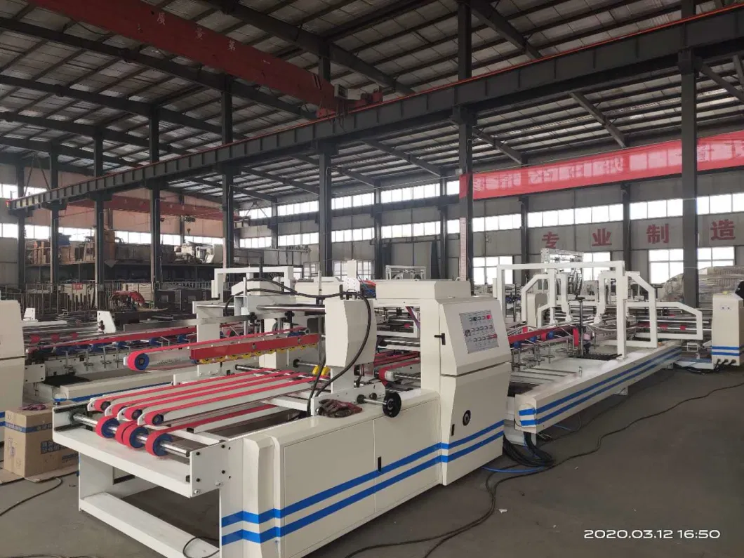 Carton Box Gluing Machine Full Automatic Corrugaged Cardboard Folder Gluer Machine