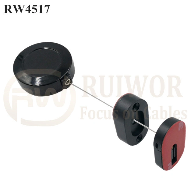 Round Retractable Anti-Theft Pull Box Plus Magnetic Clasps Cable Holder