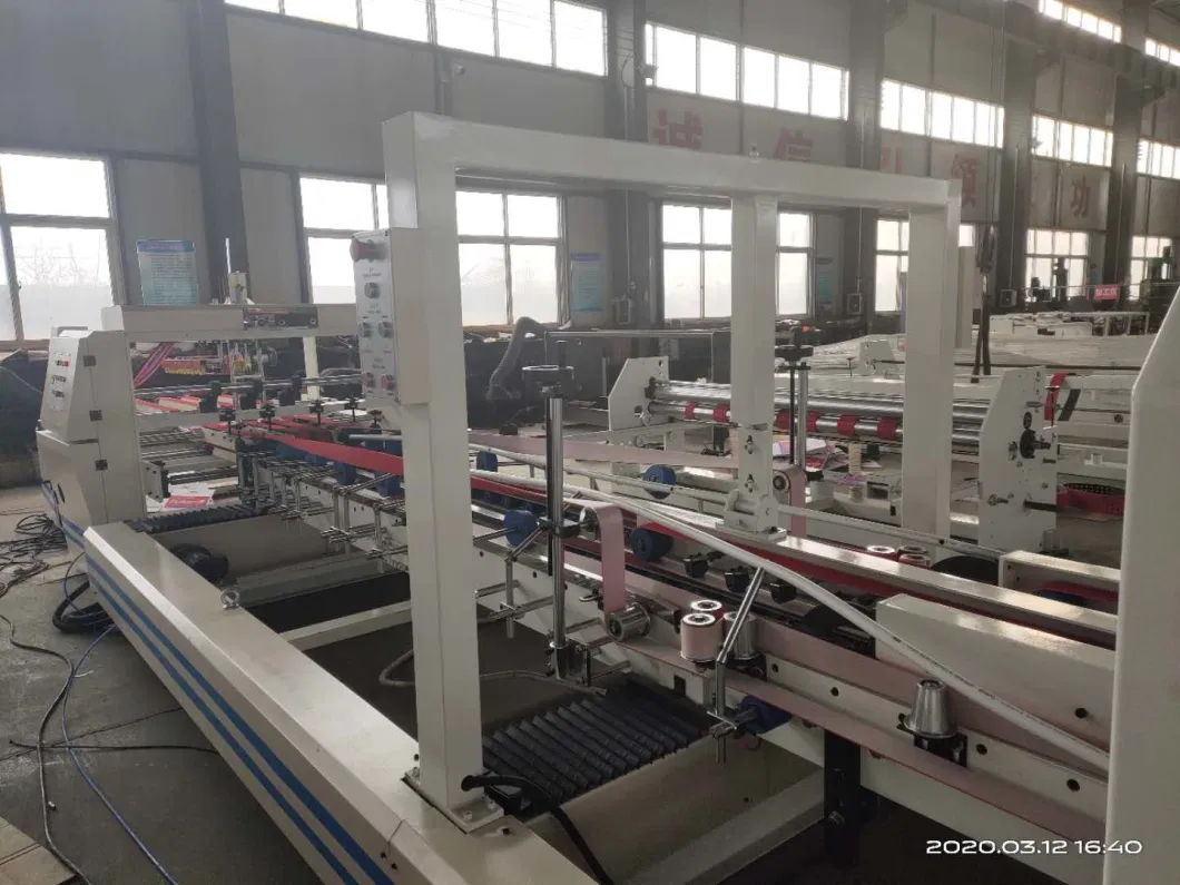 Carton Box Gluing Machine Full Automatic Corrugaged Cardboard Folder Gluer Machine