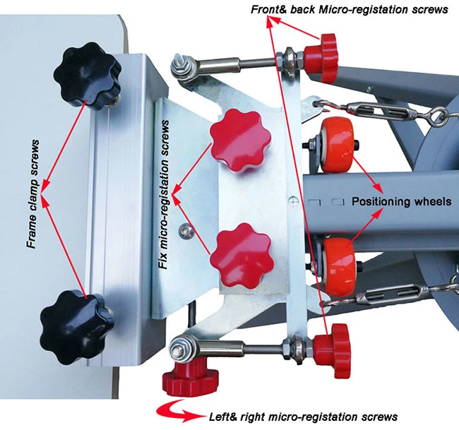 4 Color 4 Station Silk Screen Printing Press Machine with Micro Registration