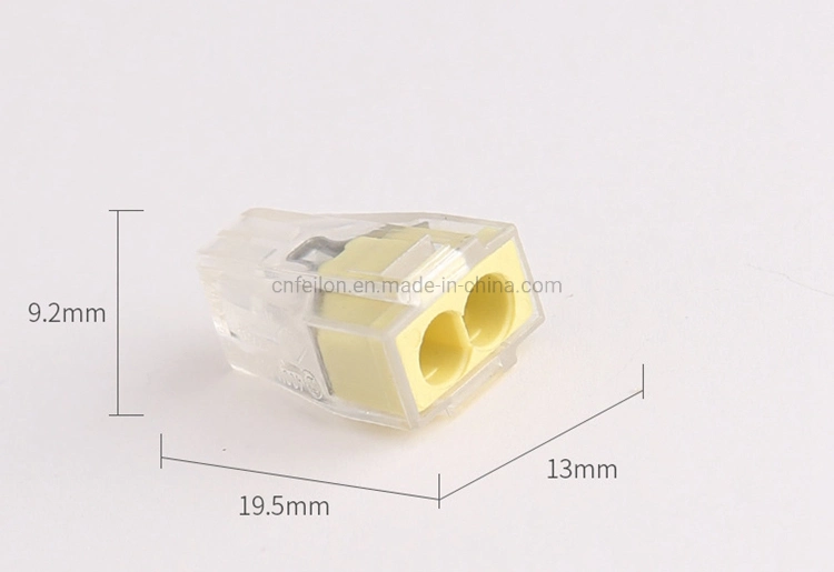 Pct-102 Pct102 773-102 Push Wire Wiring Connector for Junction Box 2 Pin Conductor Terminal Block Wire Connector Can Customerized Packing Compact Splicing