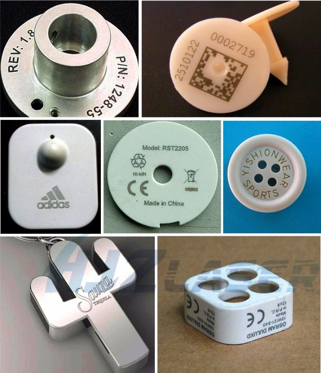Hjz Laser Portable Mini Fiber Laser Marking Etching Machine Printing Machine Mark Vin Code Name Plate on Metal