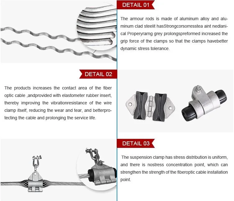 High Quality Overhead Lines Opgw Cable Double Suspension Clamp