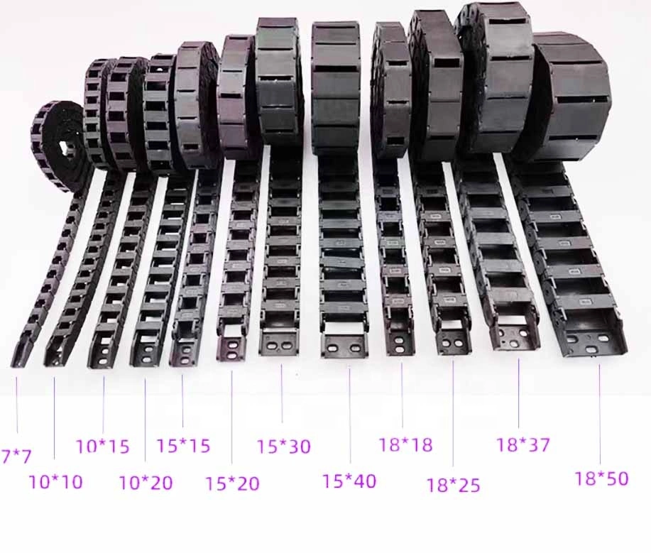 Moving Cute Flexible PA PA6 Nylon Plastic Engineering Cable Trays Drag Chain