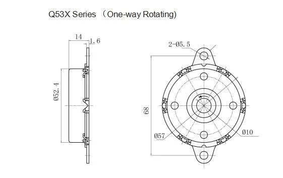 Rotary Damper Metal Flat Shock Absorber Disk Damper Soft Close