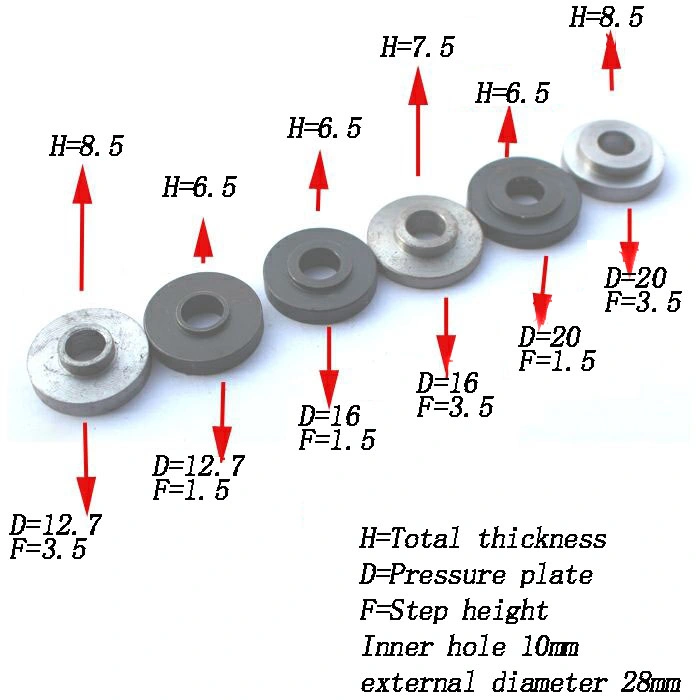 Fine Steel CNC Turning Variable Diameter Ring Pressure Plate Inner Diameter 16mm Grinding Wheel Saw Blade Hole Positioning Center Adjustment