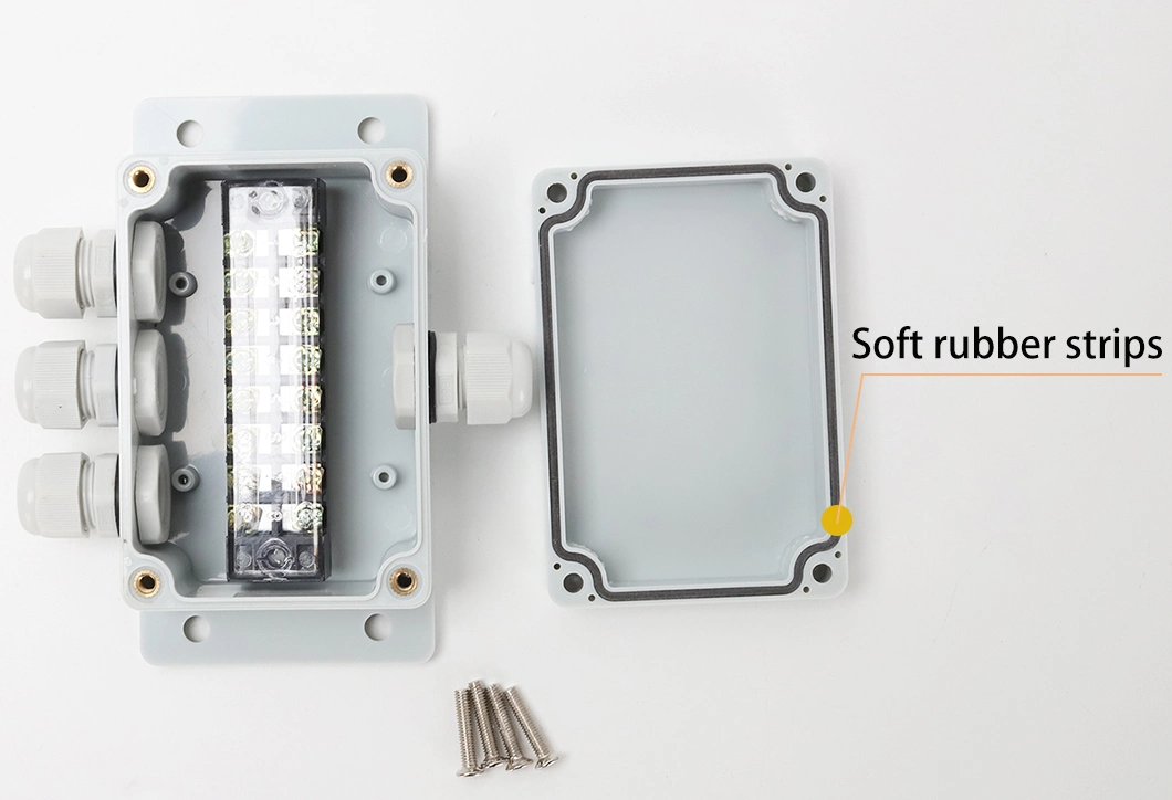 Single-Sided Access to and out of Wires Tb1508 Terminal Junction Box ABS Plastic Breakout Box 100*68*50mm Support Customization