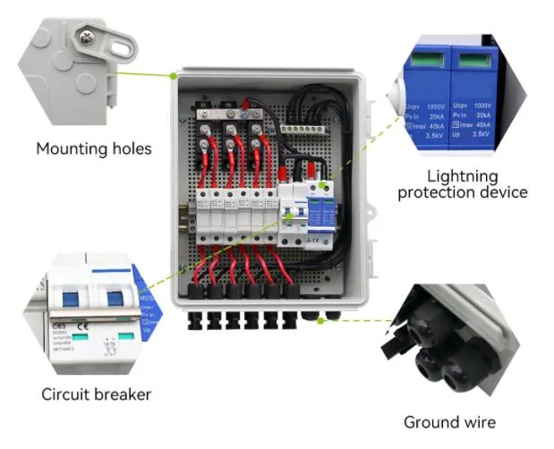 DC 500V/1000V Plastic Electrical Solar Energy Panel PV Combiner Box Junction Boxes with Solar Connector