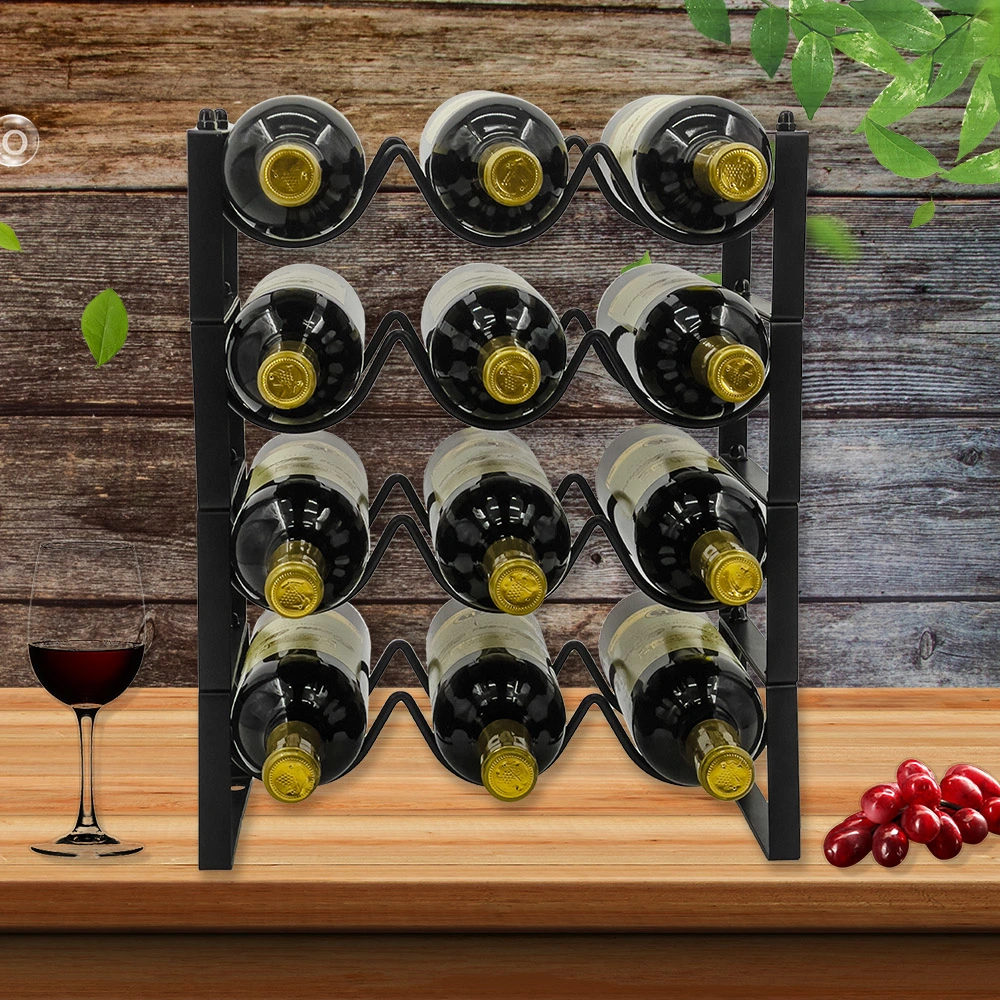 Best Sell Metal Wire DIY Stackable Red Wine Storage Rack Save Space Wine Rack Stackable