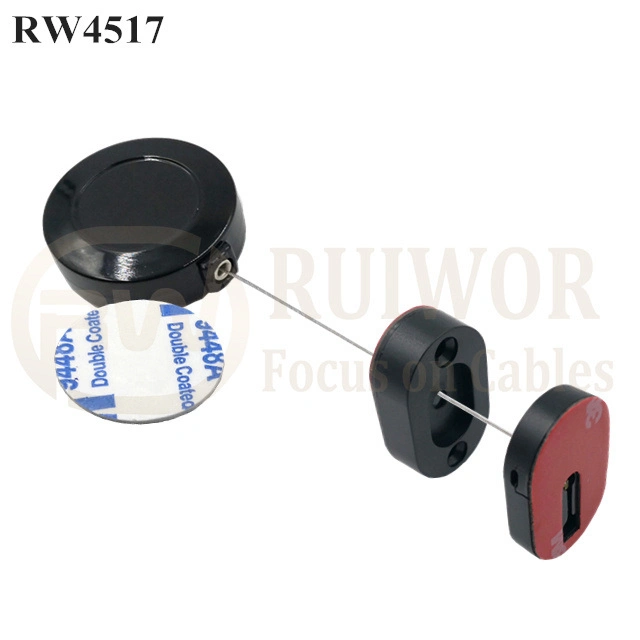 Round Retractable Anti-Theft Pull Box Plus Magnetic Clasps Cable Holder