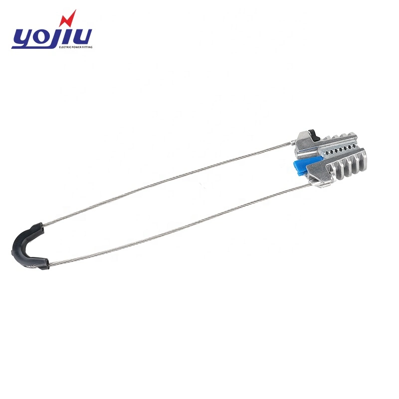 Smooth Surface Fig 8 Tension Cable Clamps with Metal Toothed Wedges Aluminium Metal for Messenger Wire