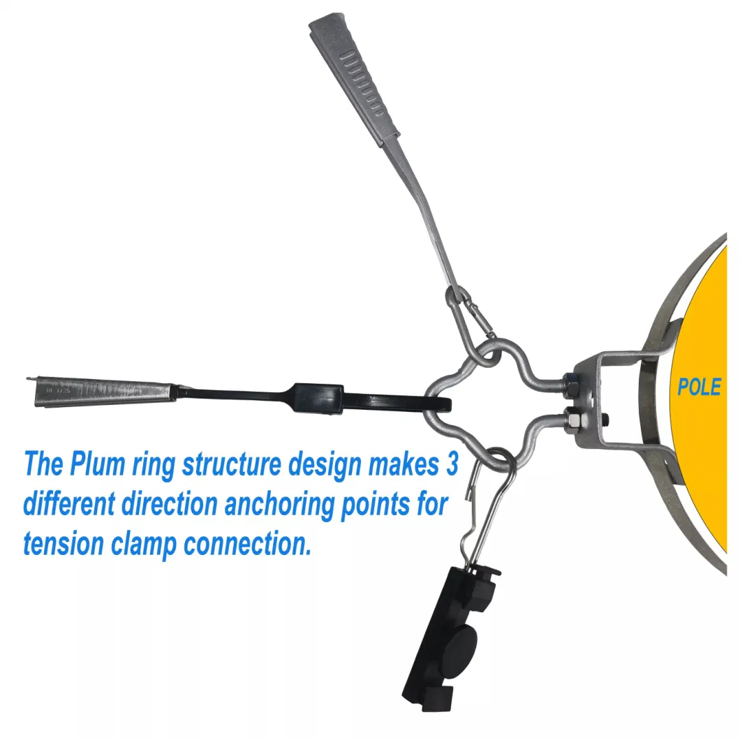 Factory Direct Sale Suspension Clamp Set Pole Fiber ADSS for Drop Cable Jointing Clamp FTTH