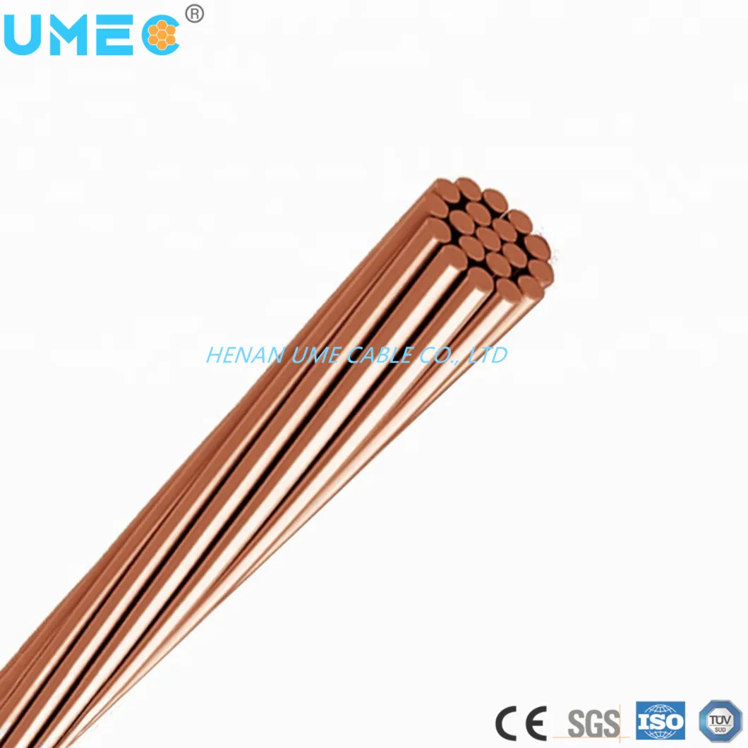 Overhead Electrical Transmission for Grounding Electrical System Bare Conductor Hard Drawn Copper Wire