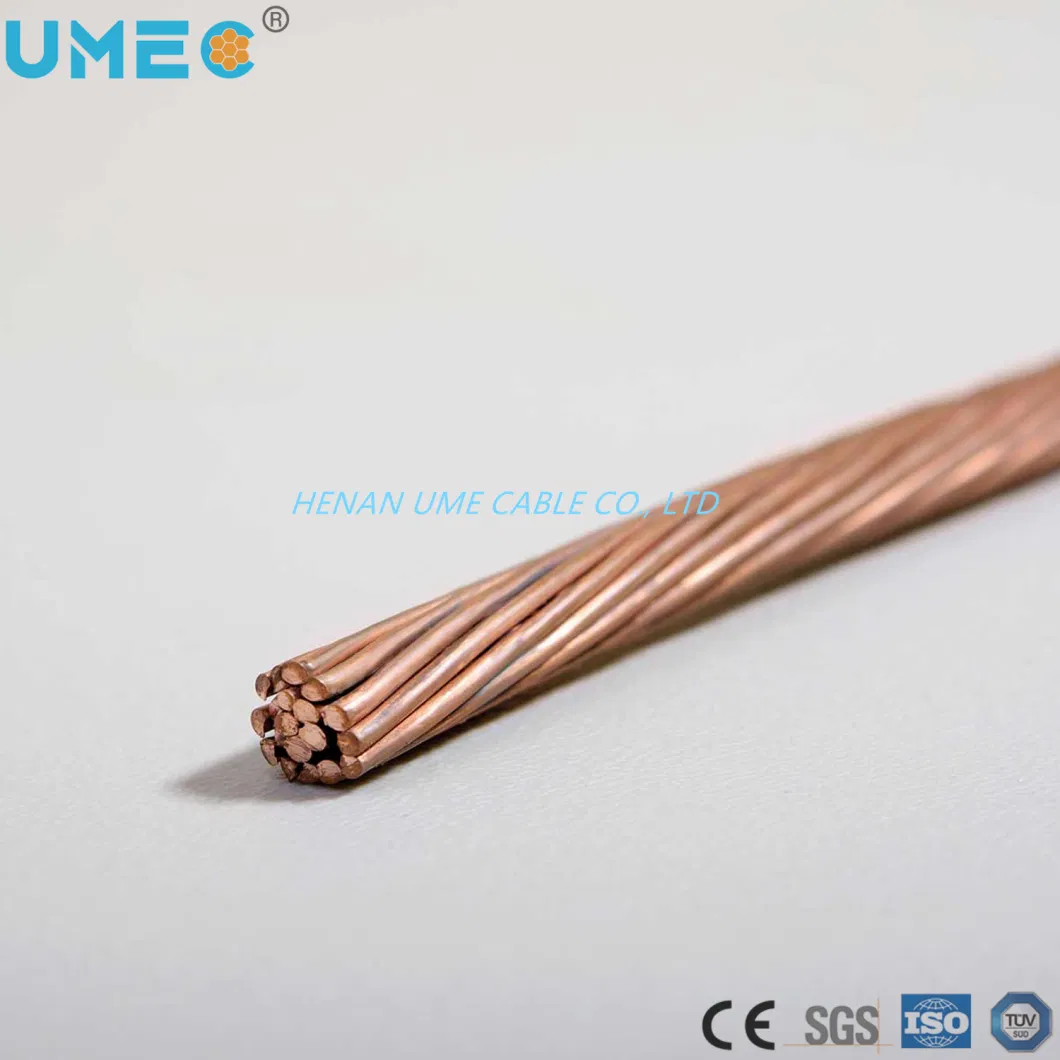 Overhead Electrical Transmission for Grounding Electrical System Bare Conductor Hard Drawn Copper Wire