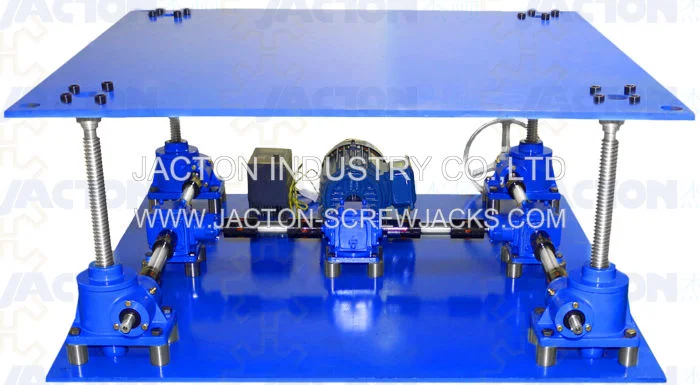 Screw Jack System Is Usually Used for Lifting Heavy Duty Load or Lifting Platform. Includes Screw Jack, Bevel Gearbox, Electric Motor, Connecting Rod, Coupling.