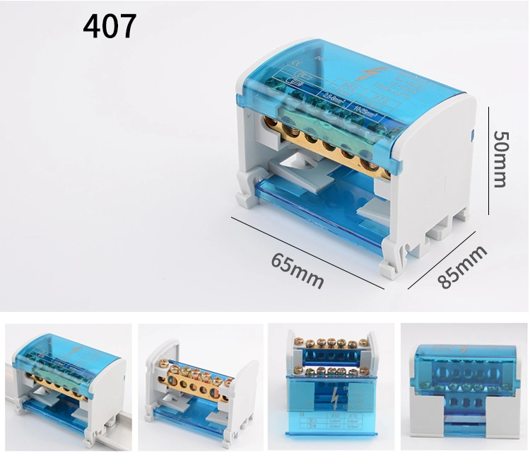 407 Terminal Block Rail Brass Busbar Connector Universal Connection Junction Box