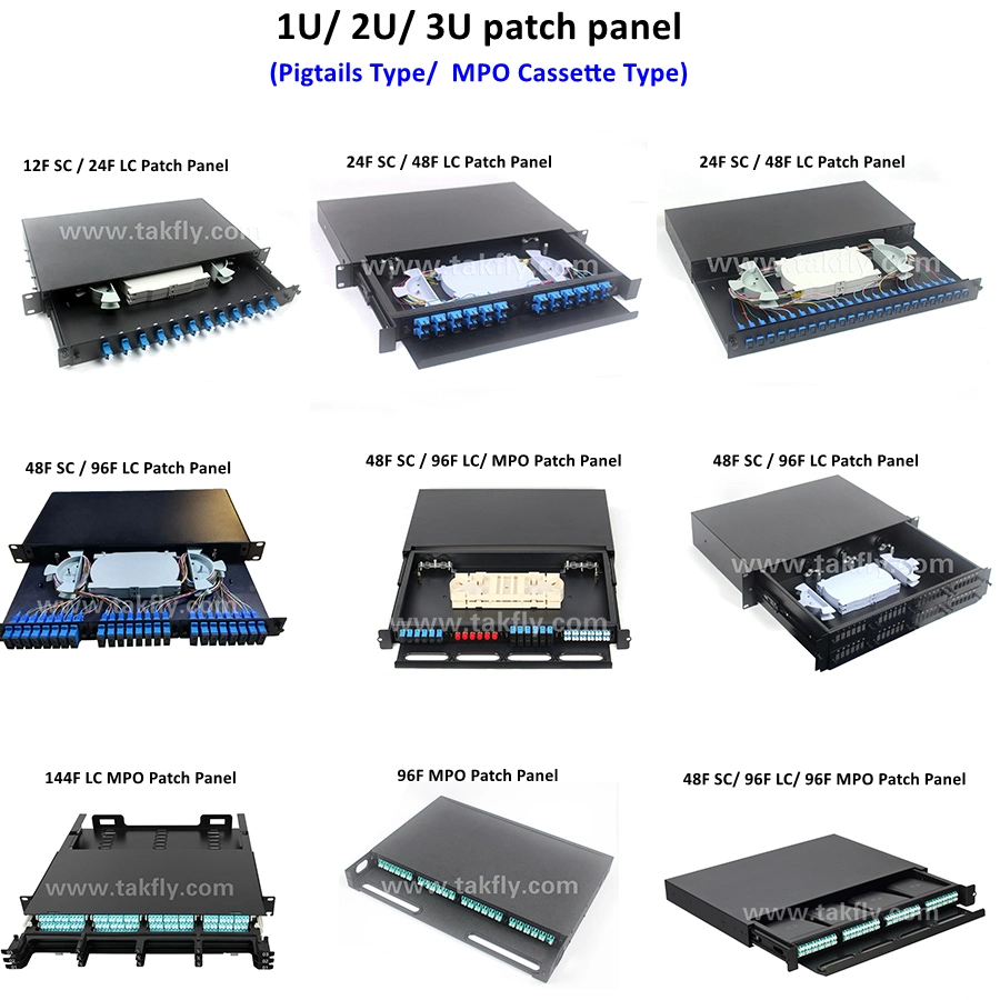 1u 19 Inch 12 Port Rack Mount Fiber Optic Patch Panel