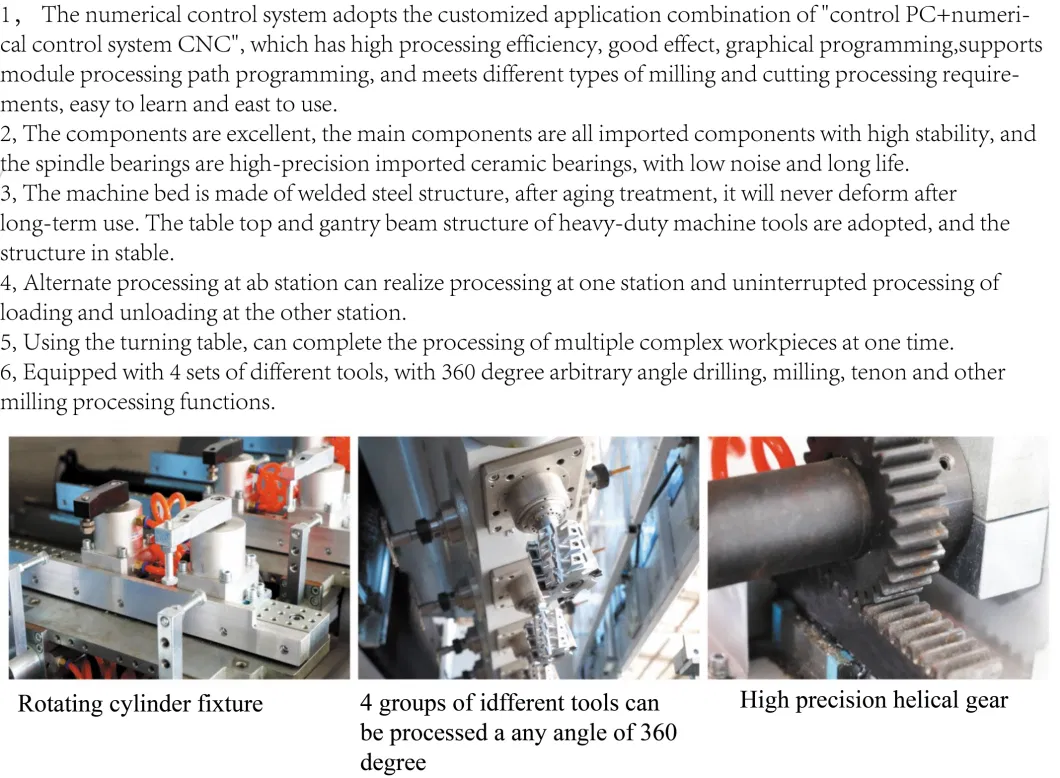 CNC Mortise and Tenon Joint Processing Center Woodworking Machine Mortise Tenon Work, Copy Shaping Machine CNC Lathe