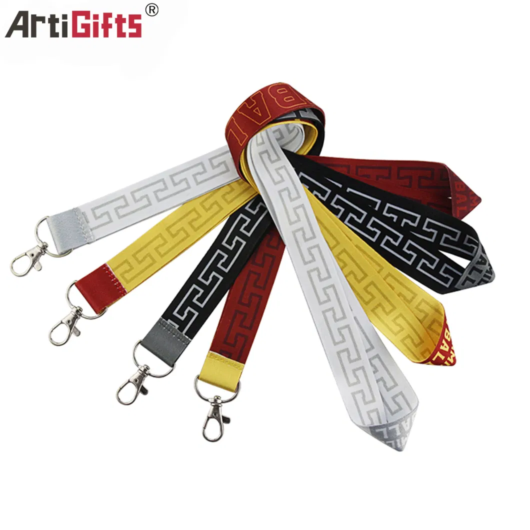 Custom Belt Silk Screen Flat Printing Polyester Heat Transfer Lanyard