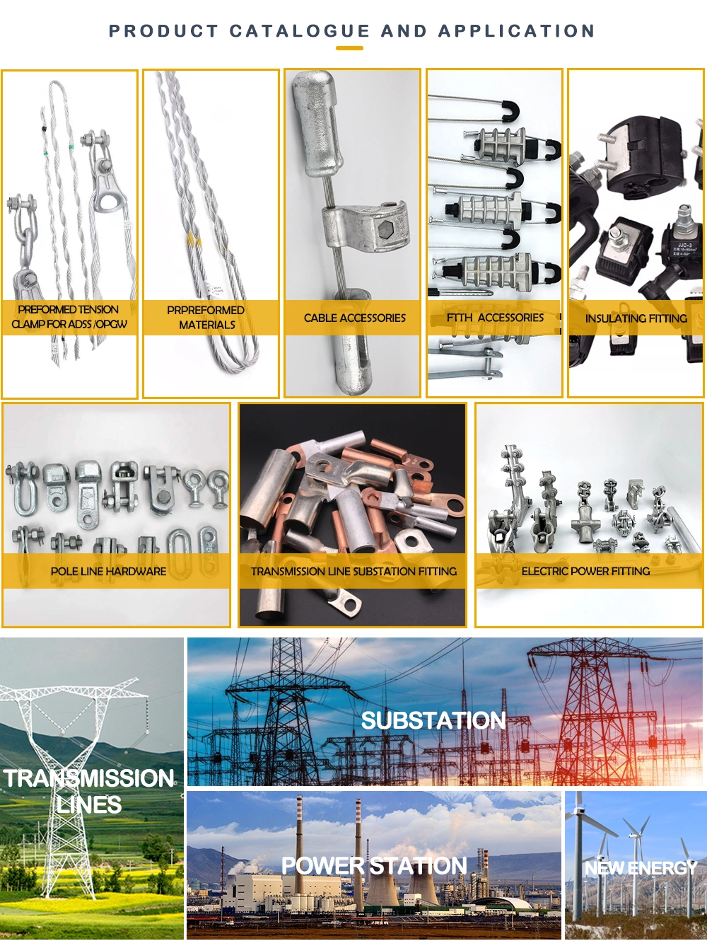 Fiber Optic Preformed Tangent Suspension Clamp