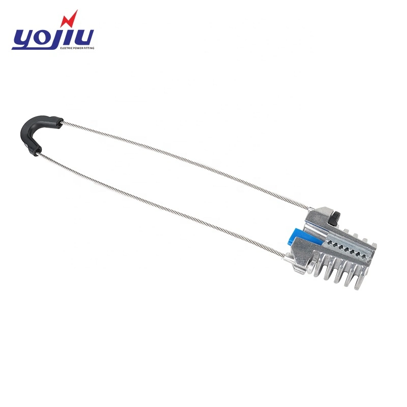 Smooth Surface Fig 8 Tension Cable Clamps with Metal Toothed Wedges Aluminium Metal for Messenger Wire