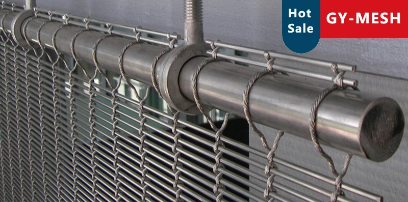 Stainless Steel Wire Cable Woven Mesh for Rail Guard, Mesh Railing