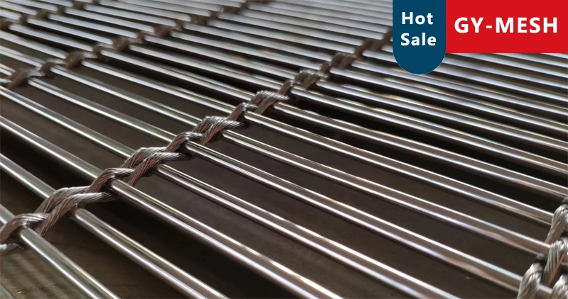 Stainless Steel Wire Cable Woven Mesh for Rail Guard, Mesh Railing