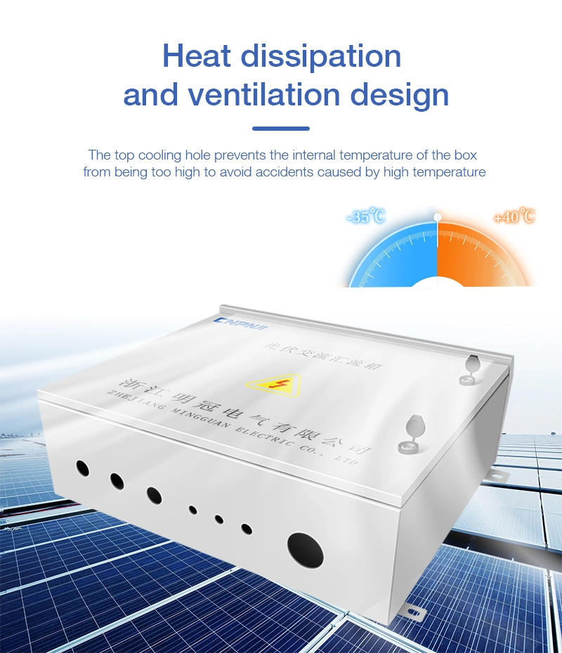 Professional Factory Industrial PV Array Plastic Combiner Box with with Solar Connector