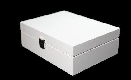 Beautifully Crafted White Painted Wooden Storage Boxes, Wooden Packing Boxes