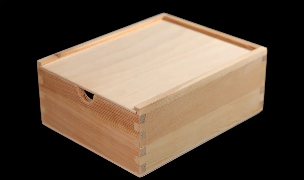 Unique Solid Wooden Gift Box with Sliding Lid, Wood Packing Boxes