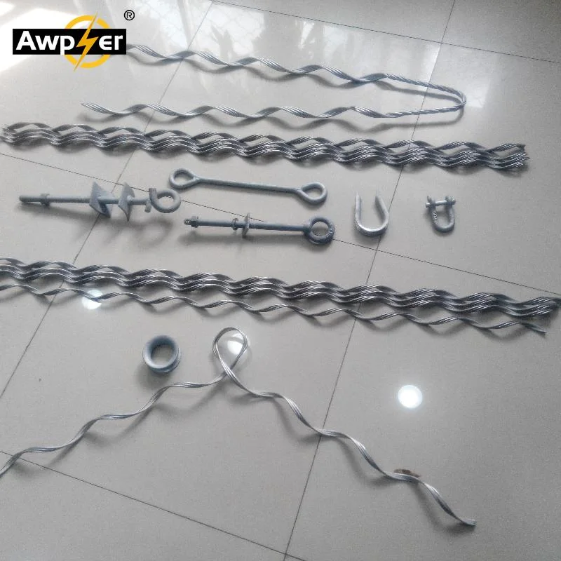 Hot Selling High Quality Manufacturer Helical Top Tie/ Preformed Single Side Tie for Overhead Line with Galvanized Steel Wire