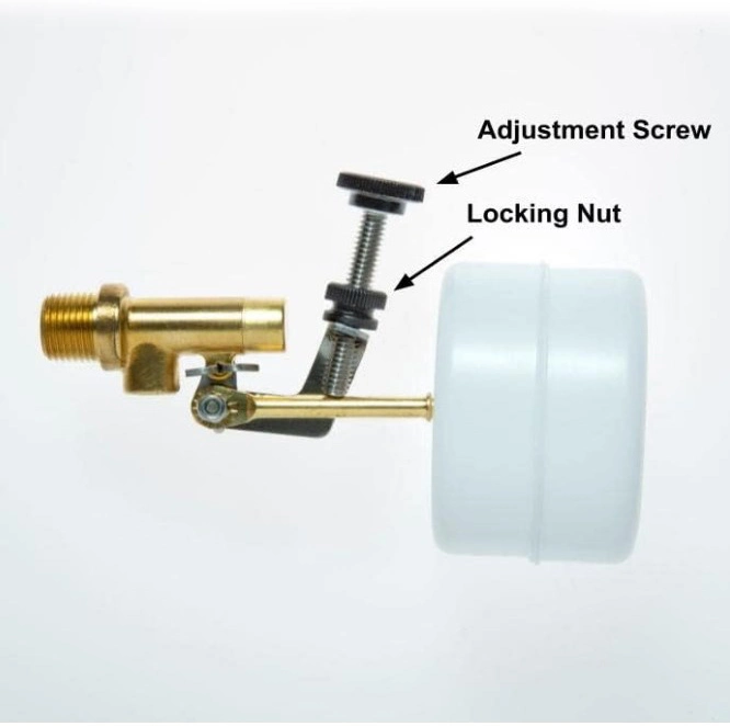 Adjustment Brass Float Valve 3/8&quot; NPT Male Threads 3&quot; Arm Autofill