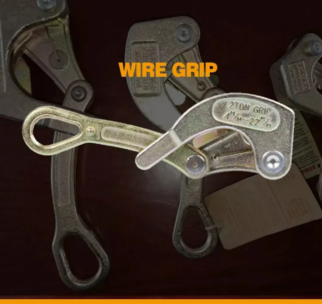 2 Ton Wire Cable Grip Cable Hardware Ratchet with Come Along Clamp for Construction