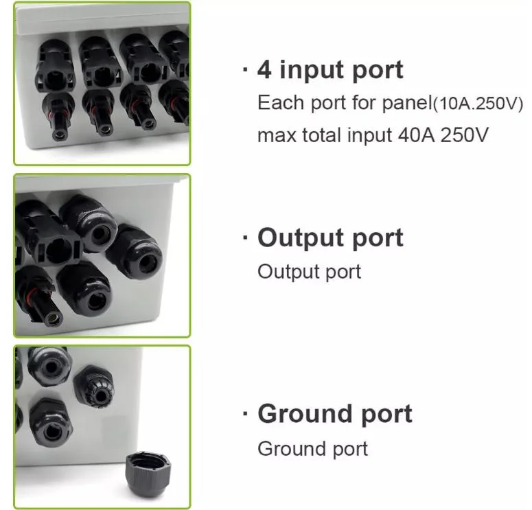 DC 500V/1000V Plastic Electrical Solar Energy Panel PV Combiner Box Junction Boxes with Solar Connector