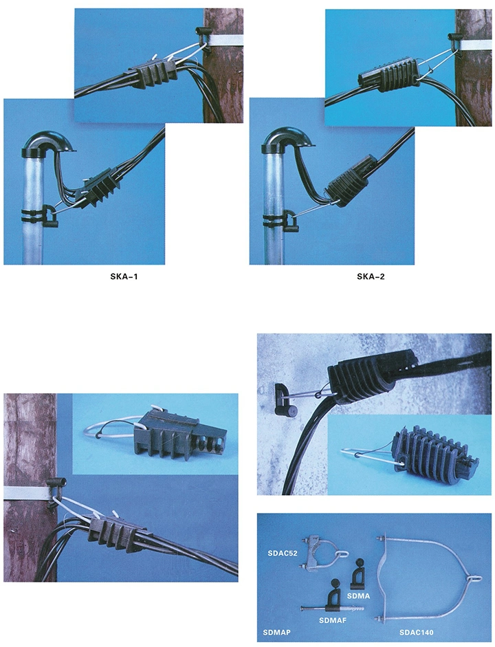 1.1b Plastic Material Insulated Cable Suspension Clamp for LV ABC Cable