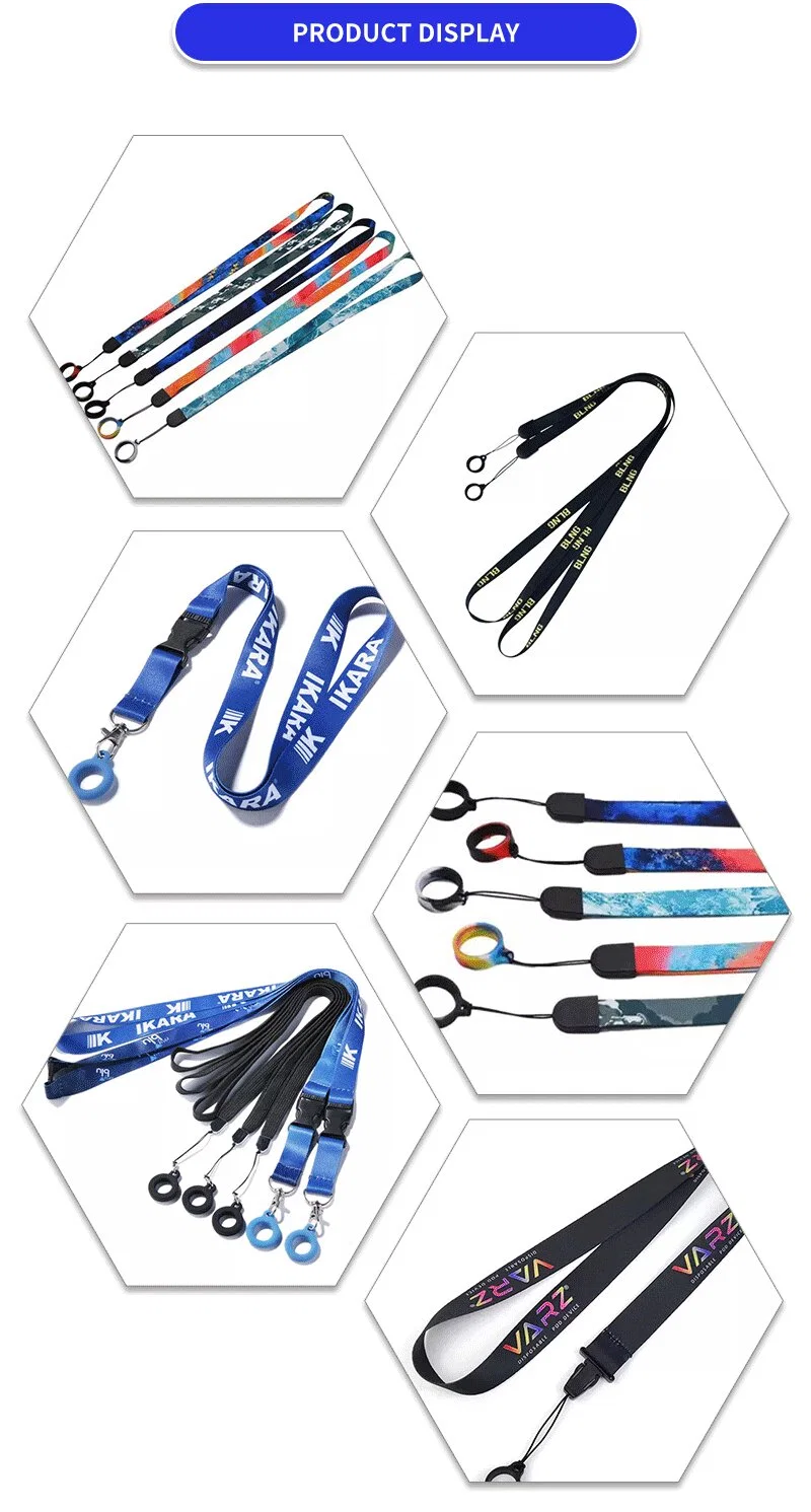 MOQ 100 PCS Dye Sublimation Neck Strap Designer Digital Printing Polyester Lanyards