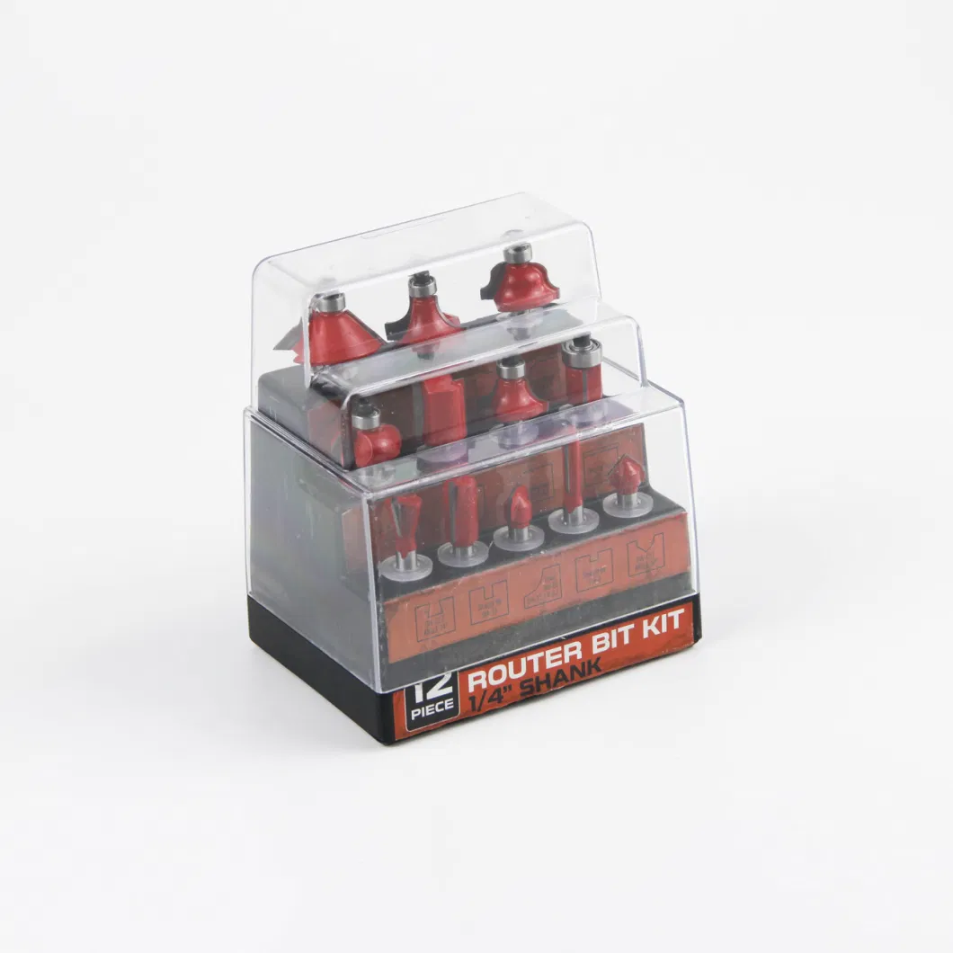 12PCS Router Bit Set for Routing Wood Cutting Wood in Plastic Box