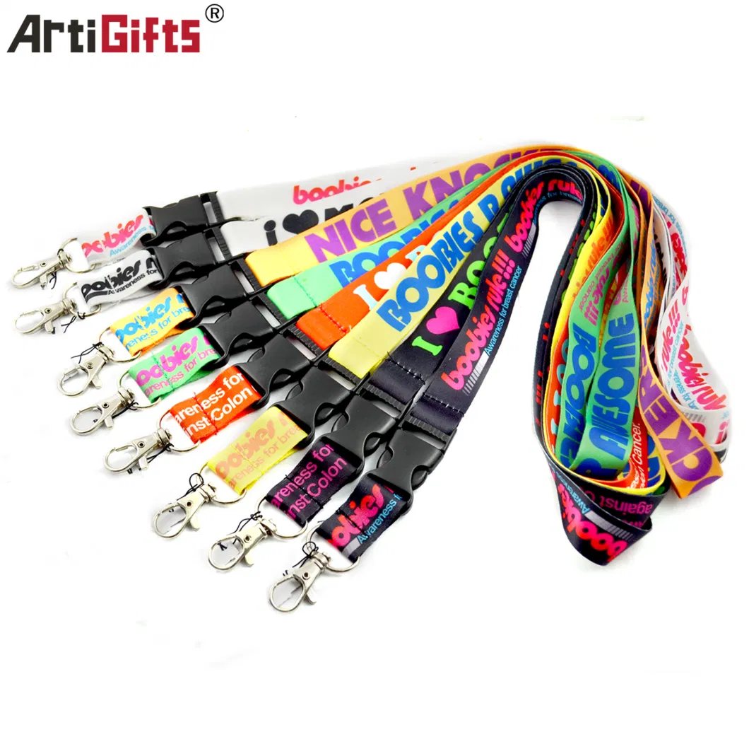 Custom Belt Silk Screen Flat Printing Polyester Heat Transfer Lanyard